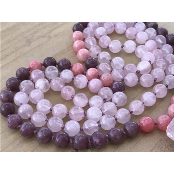 Last one! Rose quartz, amethyst and pink jade Mala ✨charged✨ - Picture 6 of 8